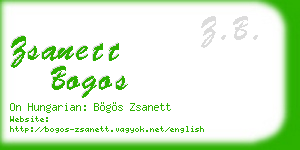 zsanett bogos business card